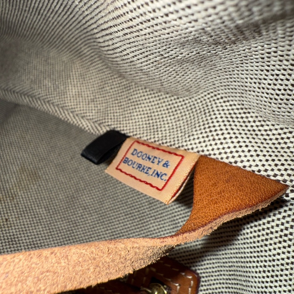 Dooney & Bourke Cognac Brown Florentine Leather Hobo Bag - Picture 8 of 12